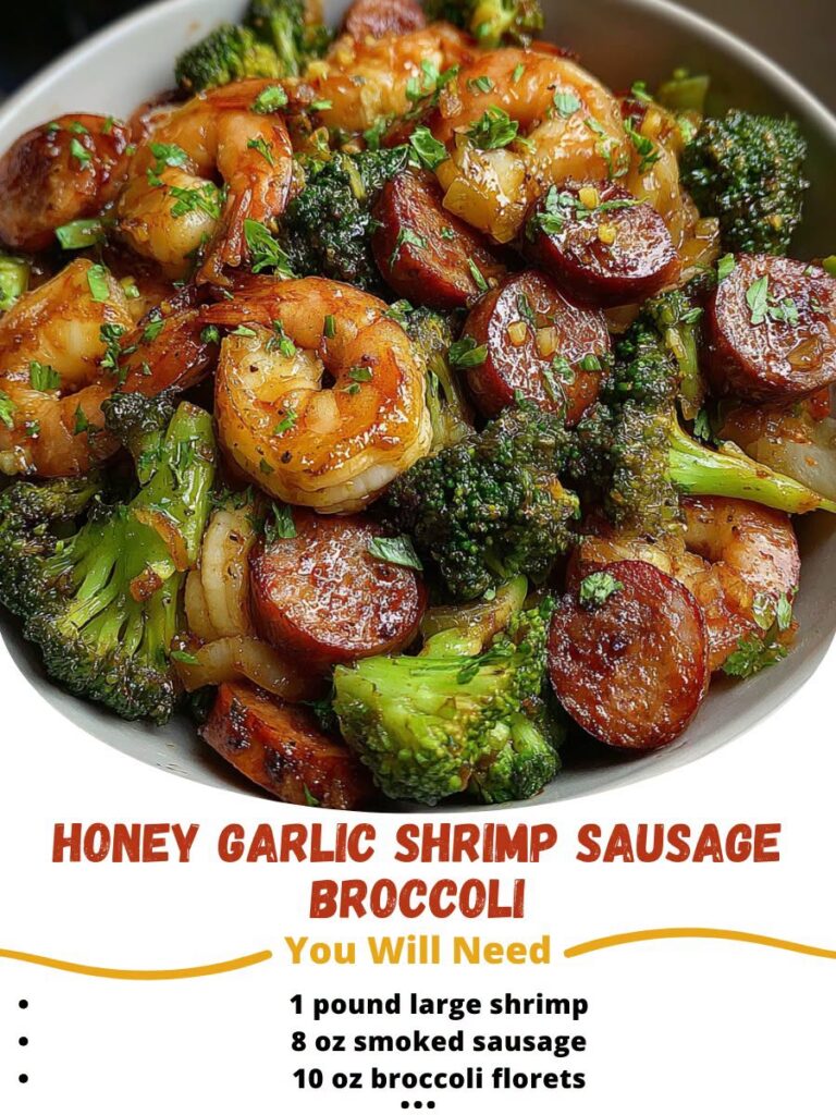  Honey Garlic Shrimp Sausage Broccoli 